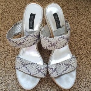 WHBM cork wedge sandal size 9.5